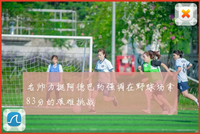 名帅力挺阿德巴约强调在野球场拿83分的艰难挑战